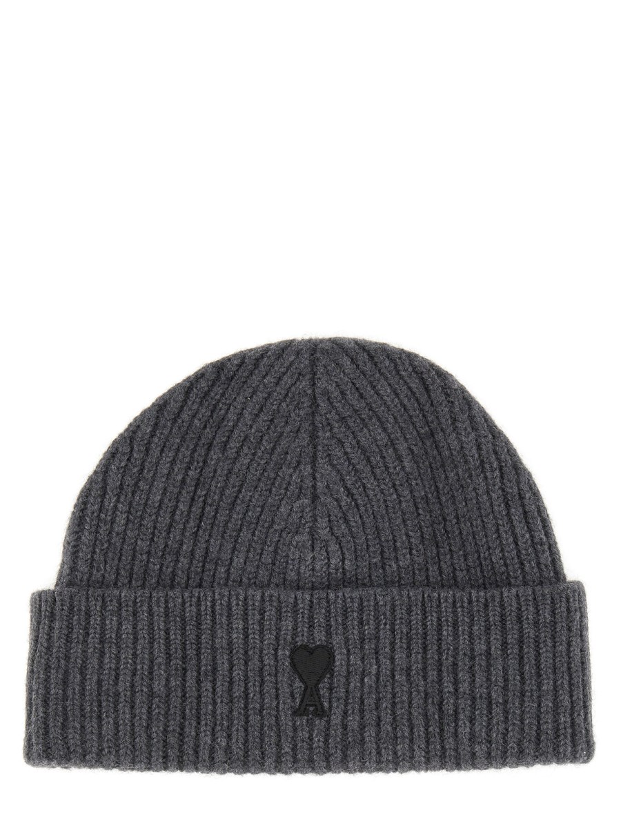 CAPPELLO IN LANA CON LOGO