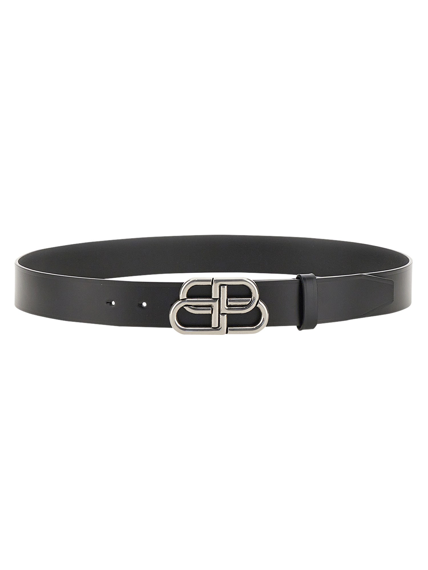 Balenciaga High Belt "bb" In Black