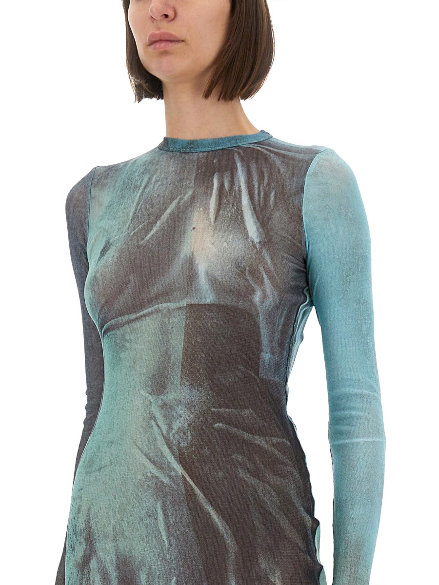 ABITO LUNGO IN MESH WATER
