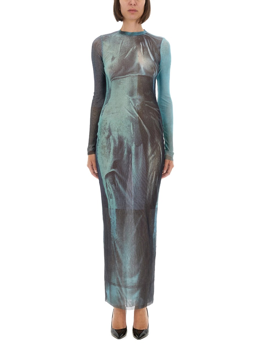 ABITO LUNGO IN MESH WATER