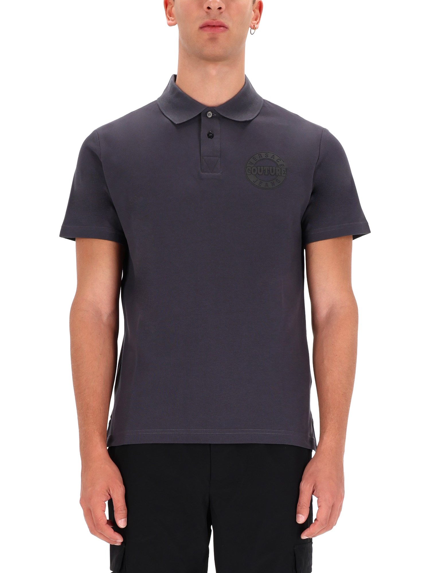 versace jeans couture polo with logo
