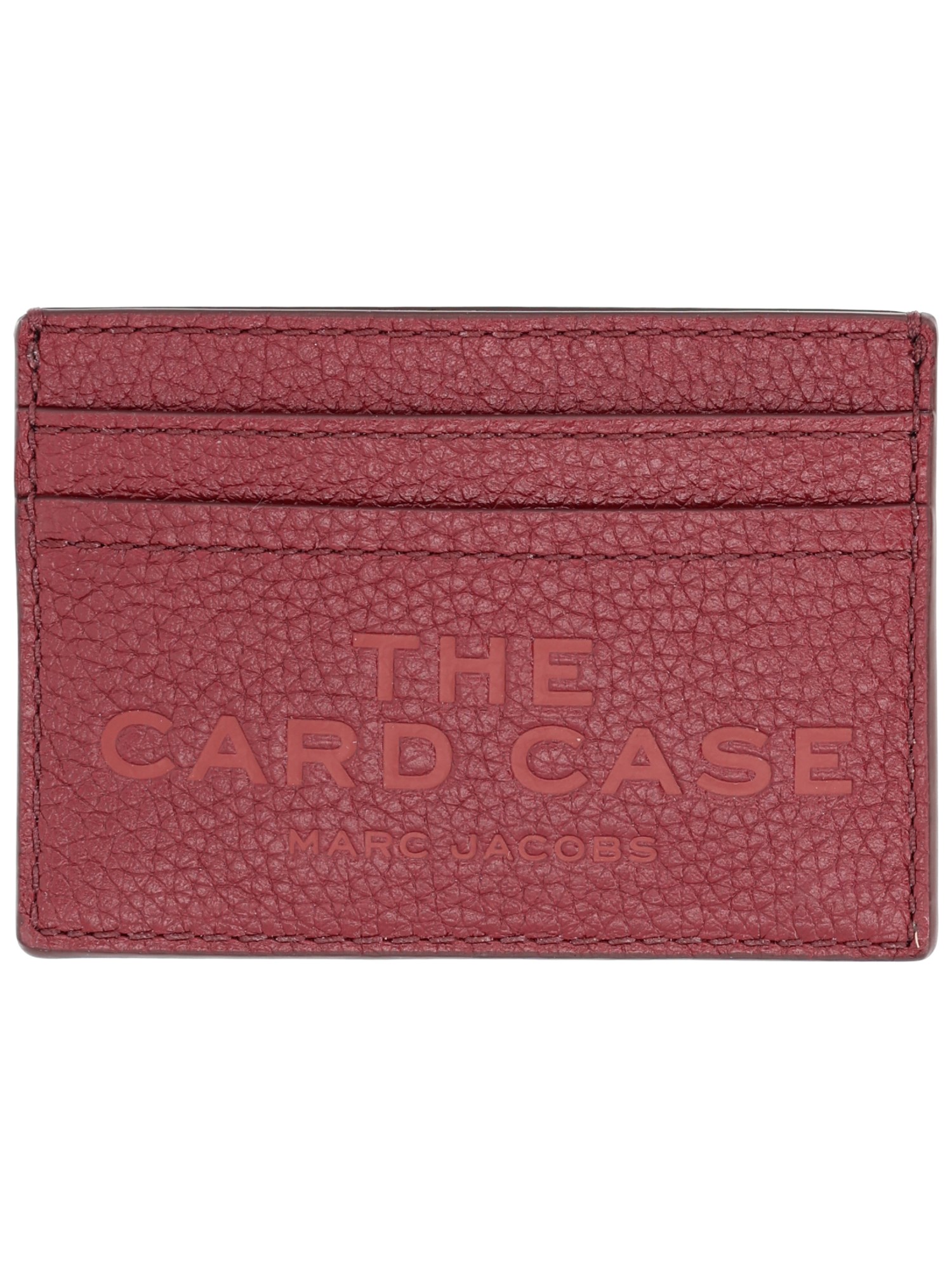 Marc Jacobs Card Holder With Logo In Burgundy