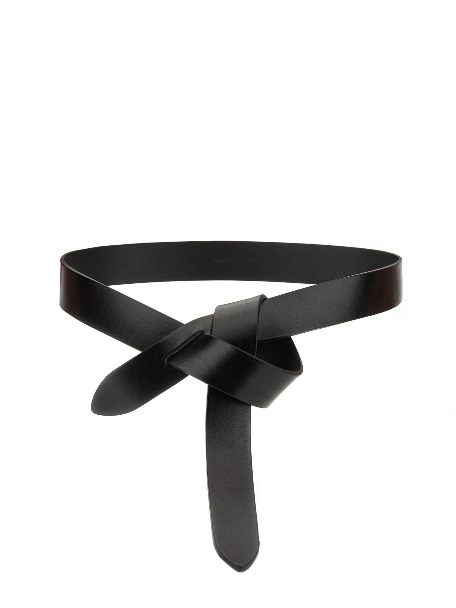 Isabel Marant Adjustable Knot Detail Smooth Finish Belt In Black