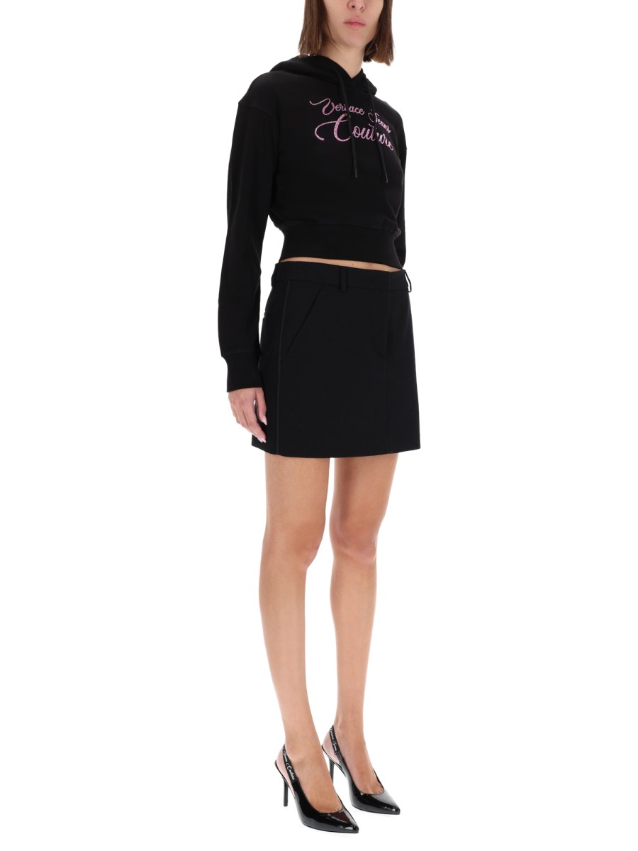 FELPA CROPPED CON LOGO