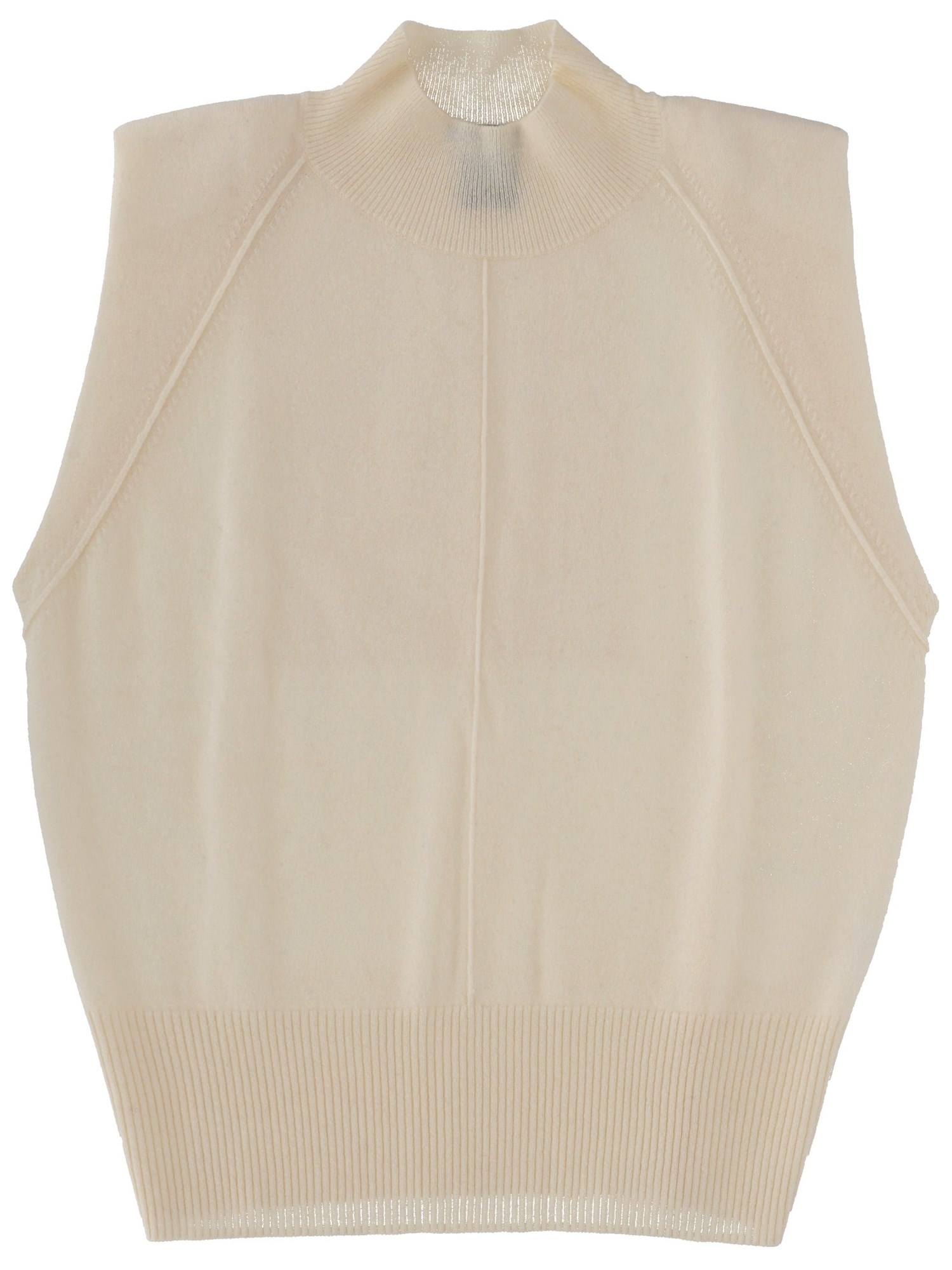 Hugo Boss Top Futrani Smanicato In Neutral