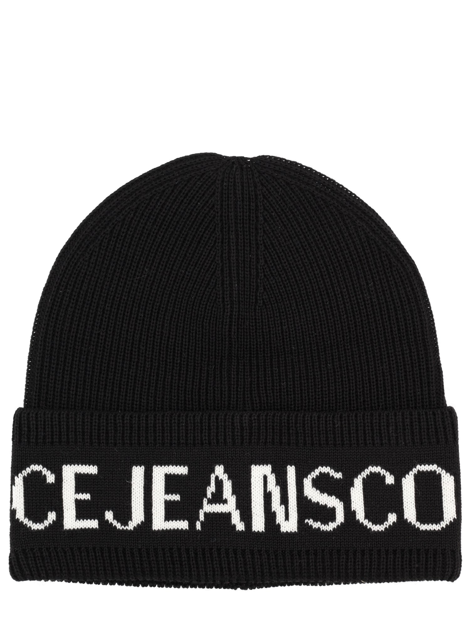versace jeans couture wool and acrylic beanie