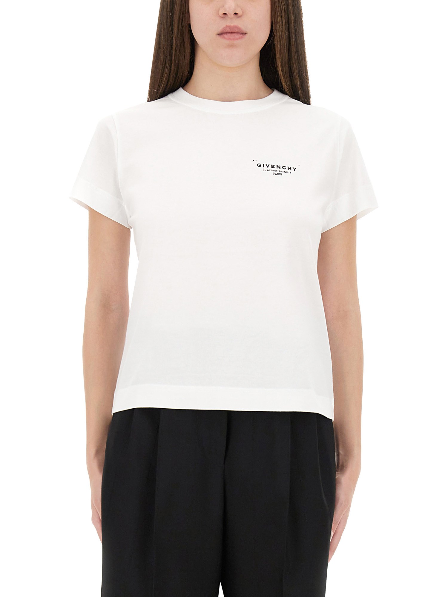 Givenchy White Cotton T-shirt With Logo