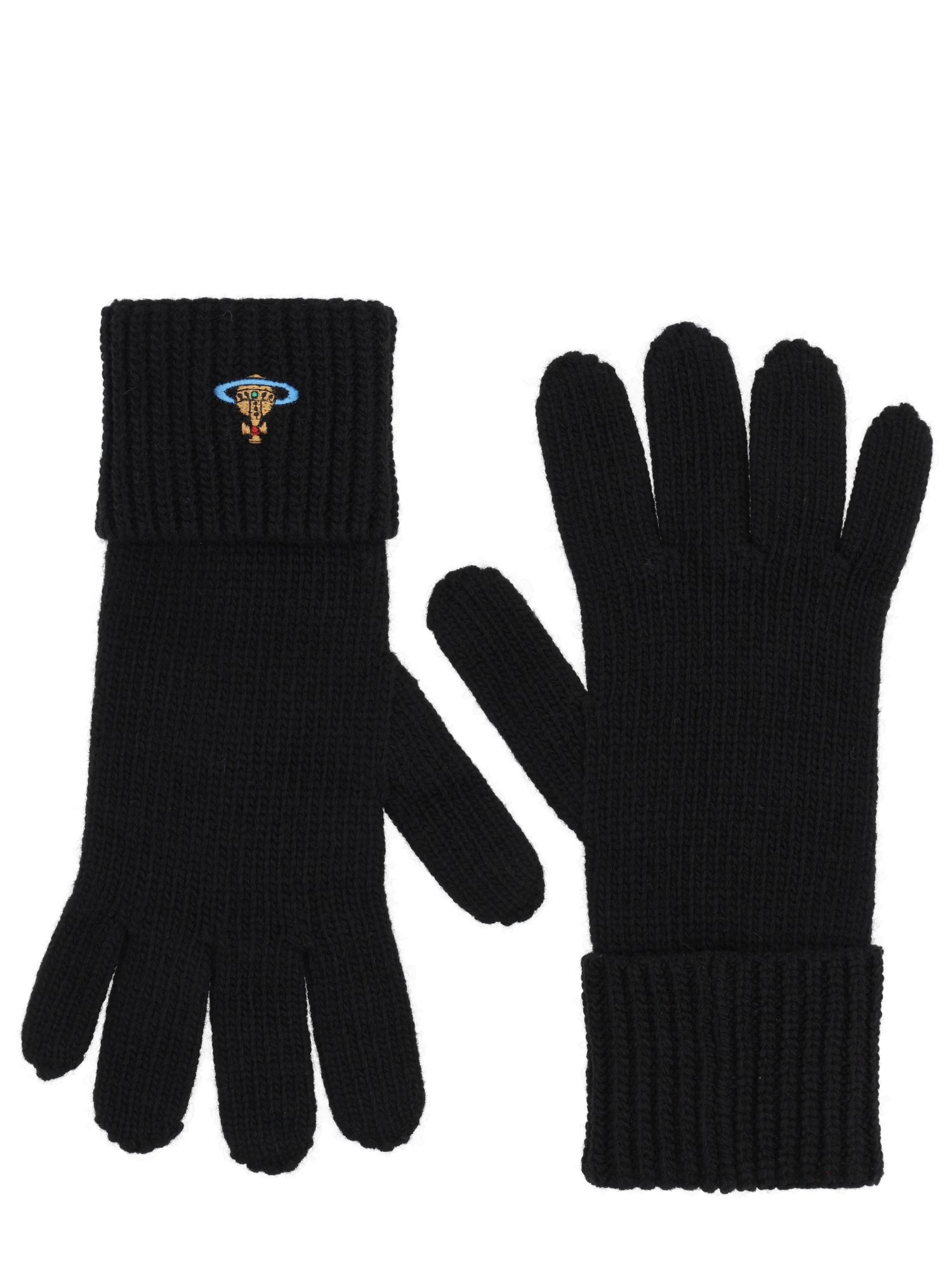 Vivienne Westwood Wool Gloves. In Black