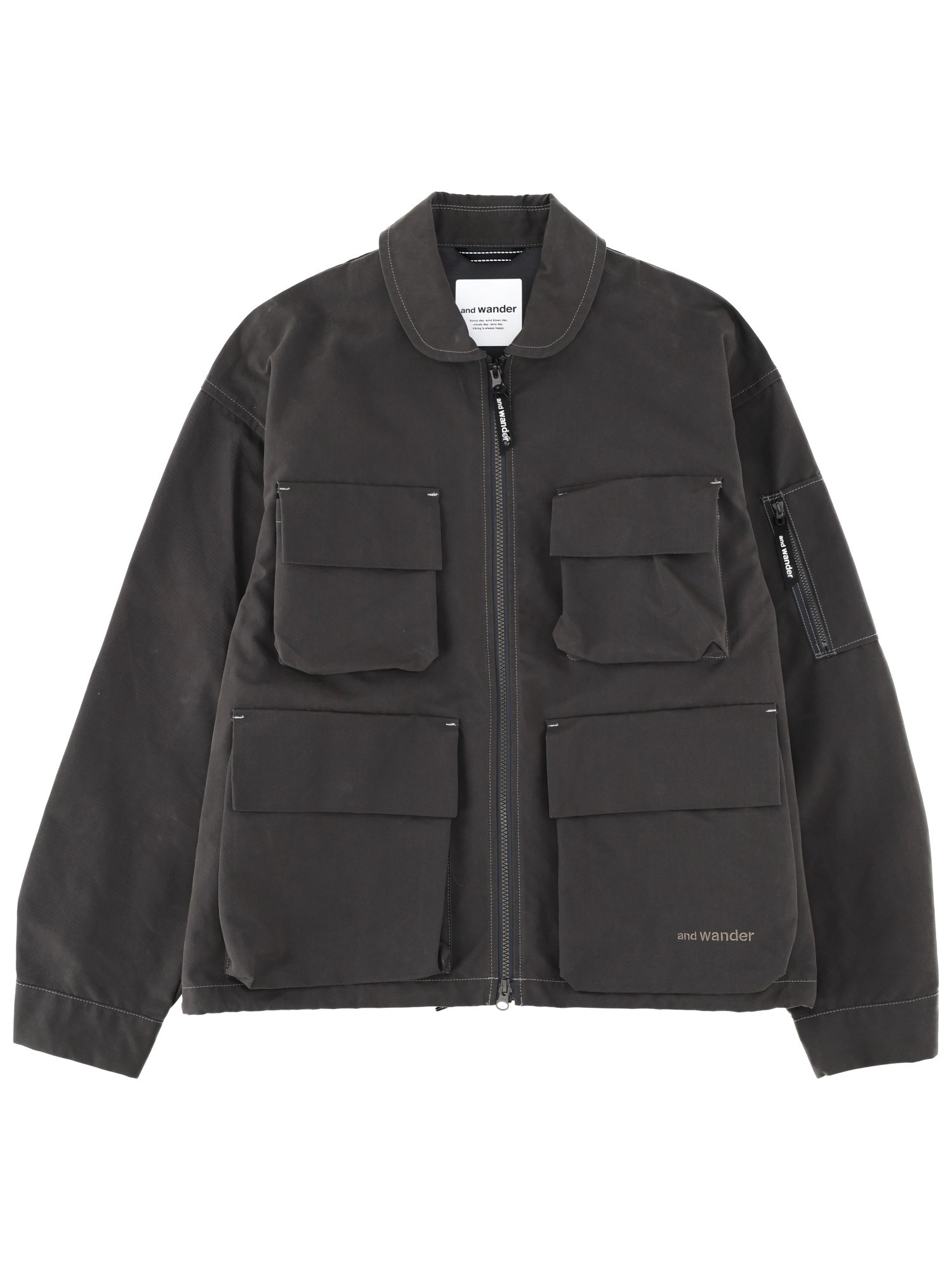 And Wander Cotton Blend Jacket In Gray