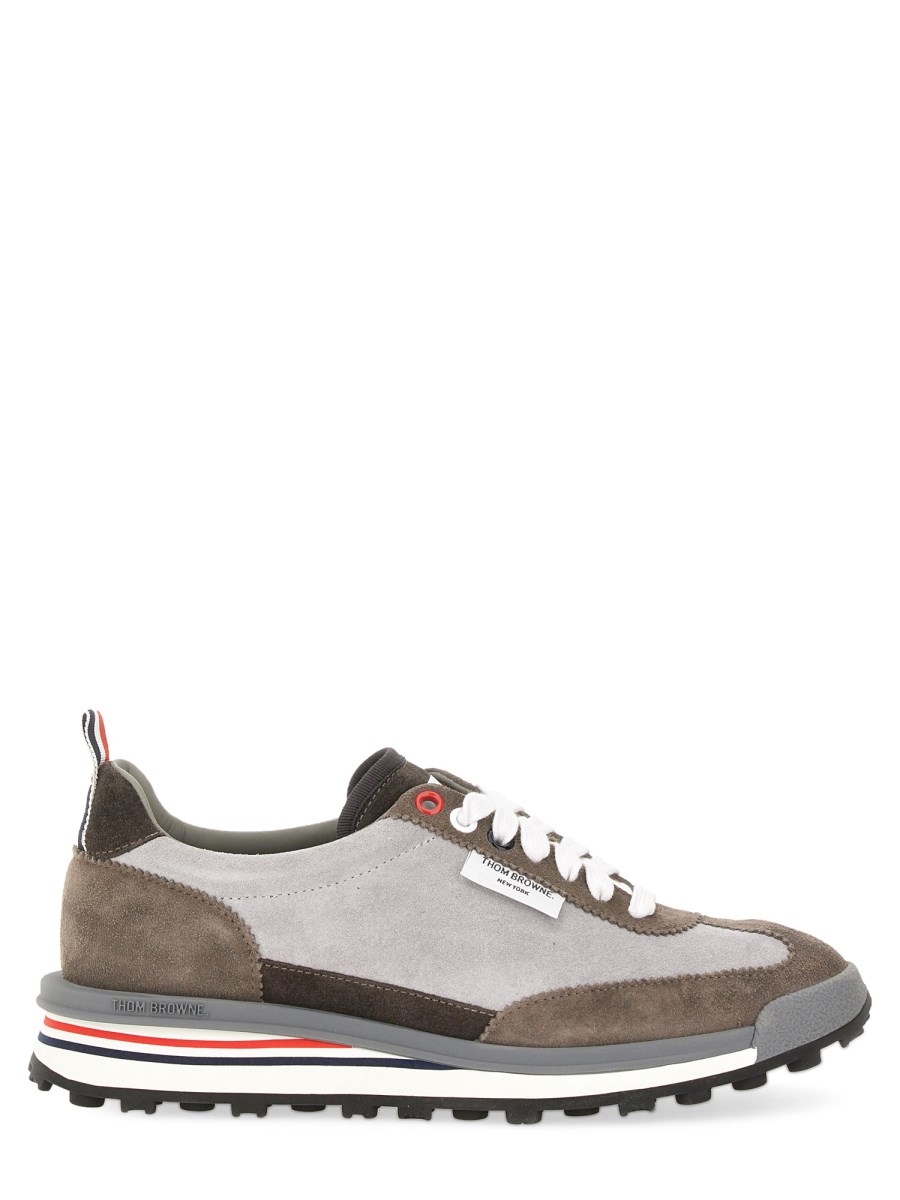 RUNNER TECH IN PELLE SCAMOSCIATA