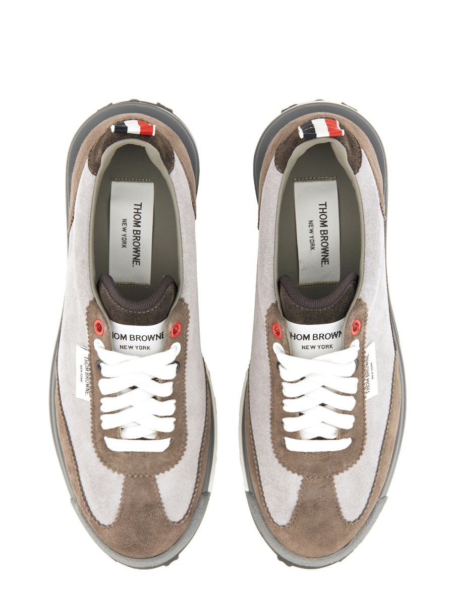 RUNNER TECH IN PELLE SCAMOSCIATA
