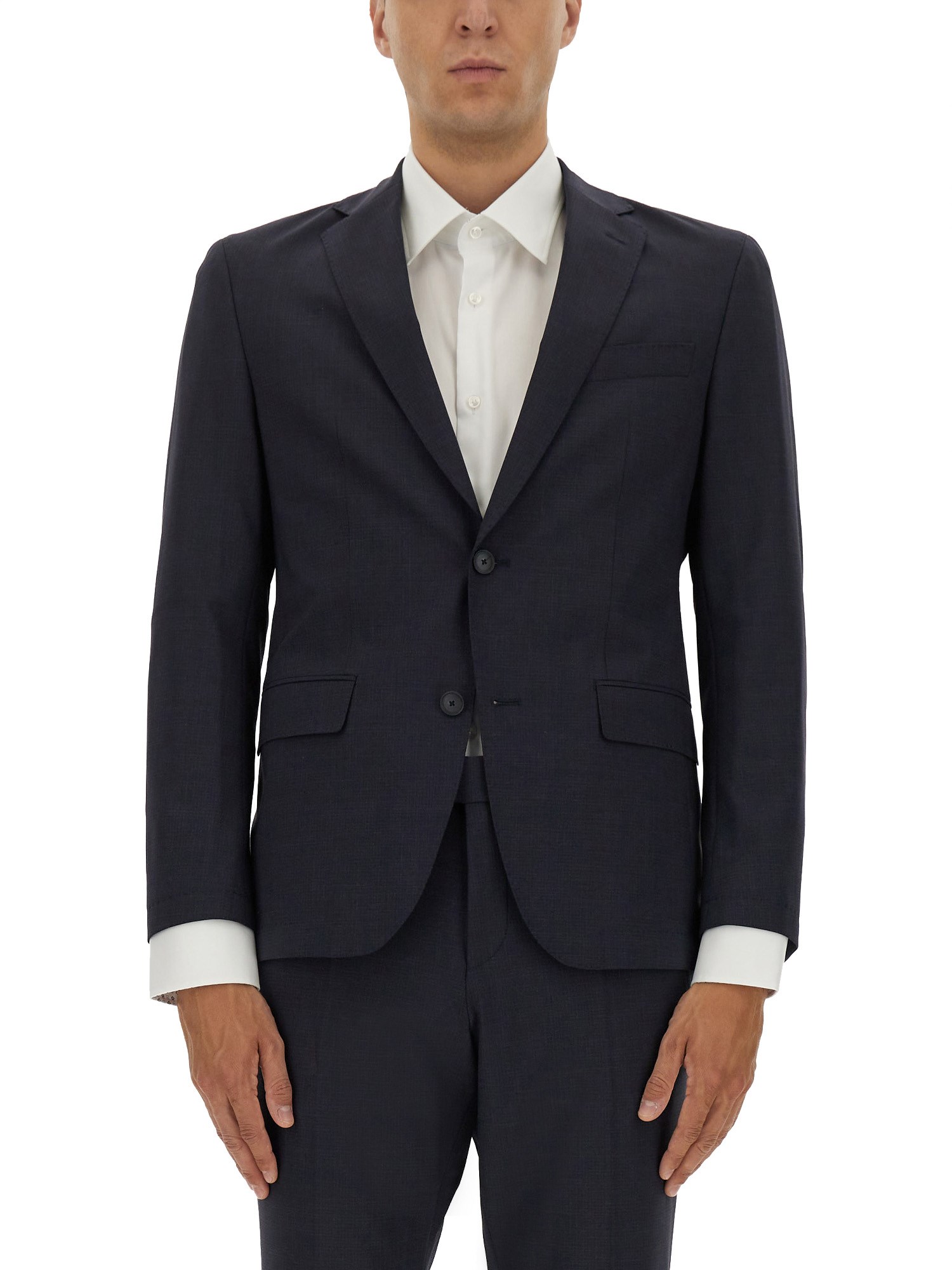 Hugo Boss Black Single-button Suit In Blue