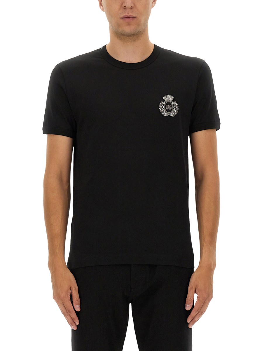 T-SHIRT CON RICAMO BEE AND CROWN