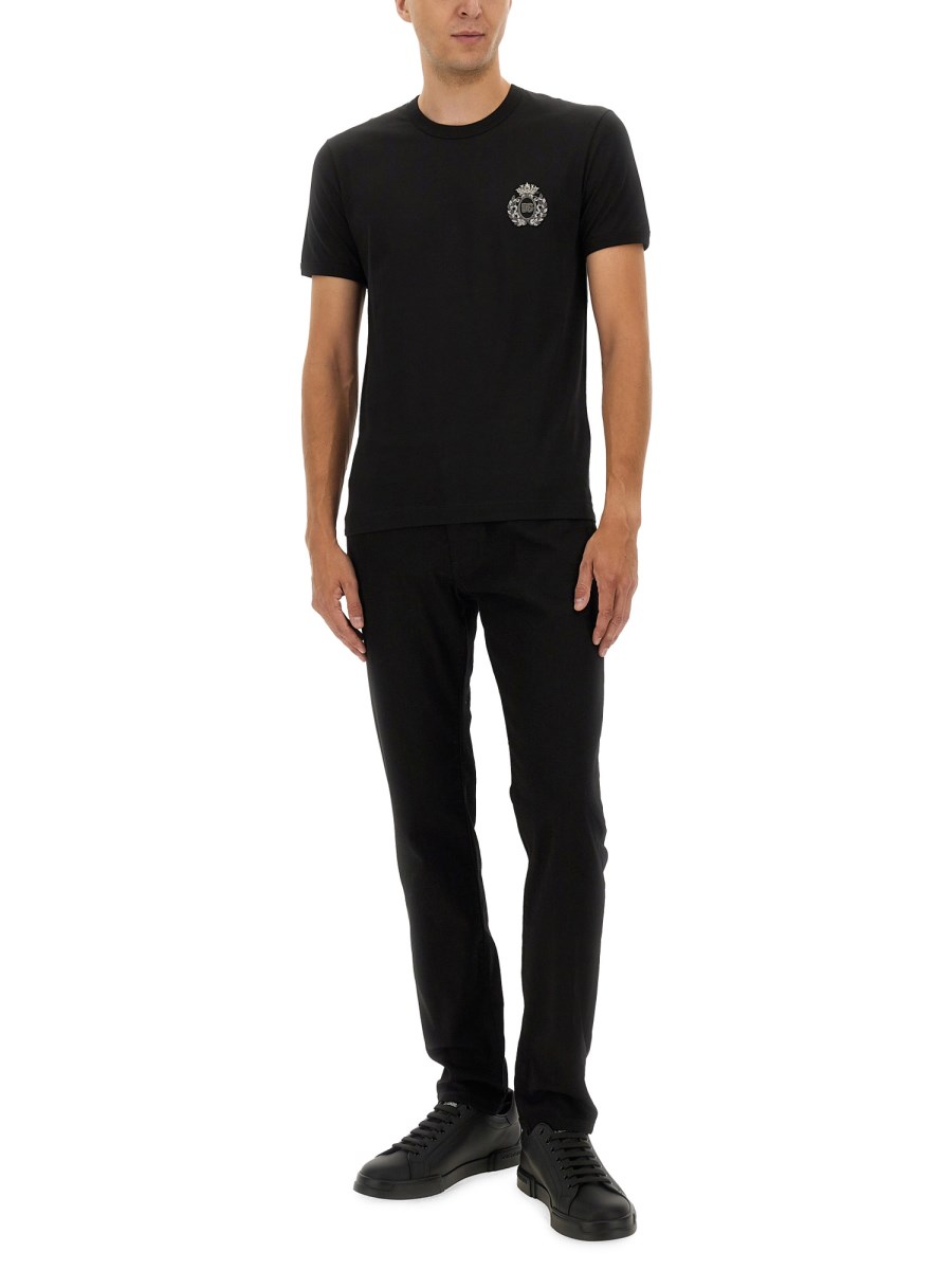 T-SHIRT CON RICAMO BEE AND CROWN