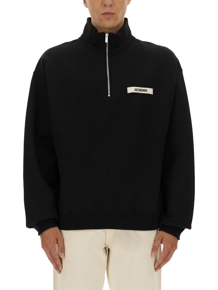 FELPA CON COLLO DOLCEVITA CON ZIP