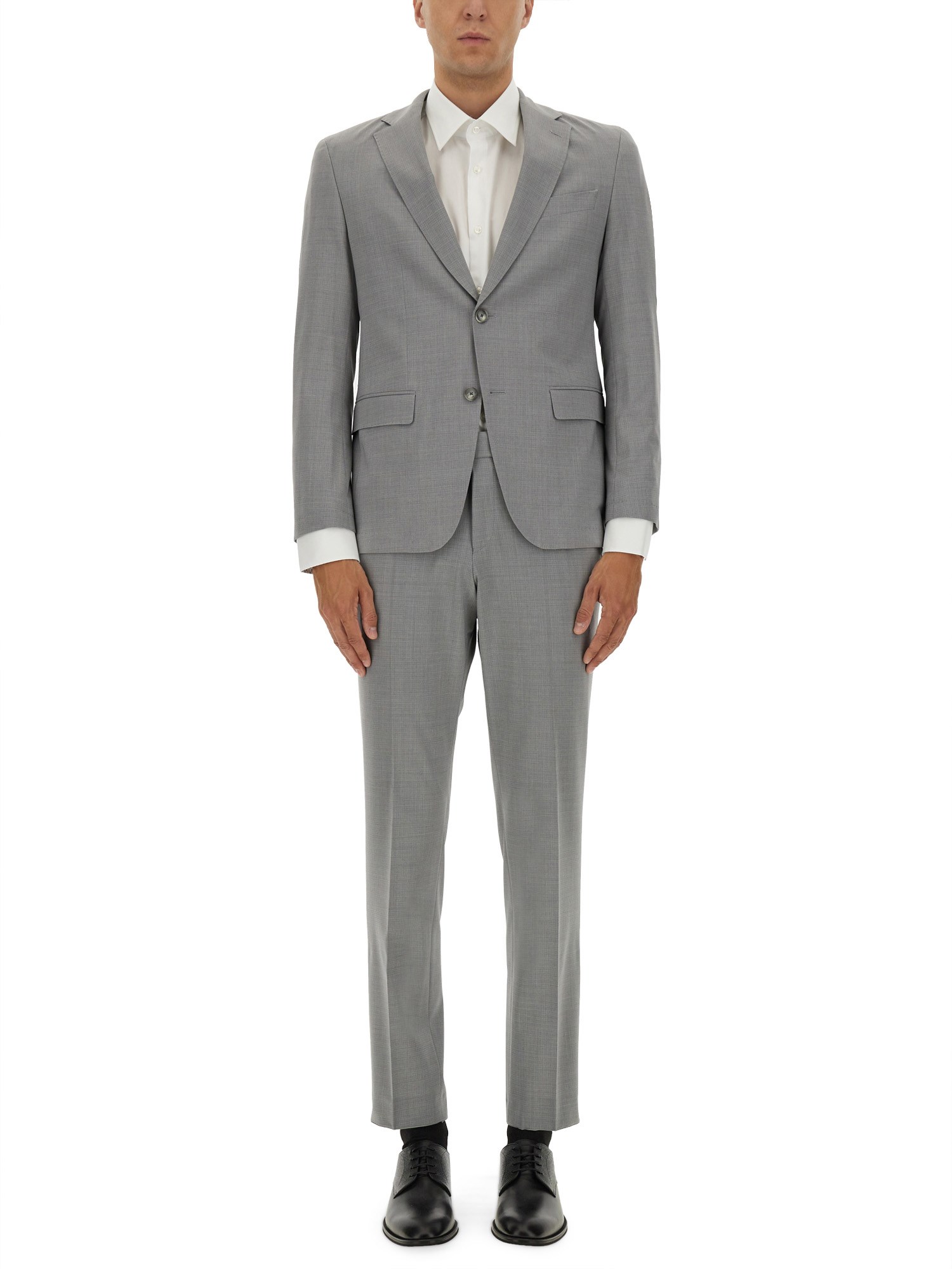 Hugo Boss Boss Slim Fit Dress In Gray