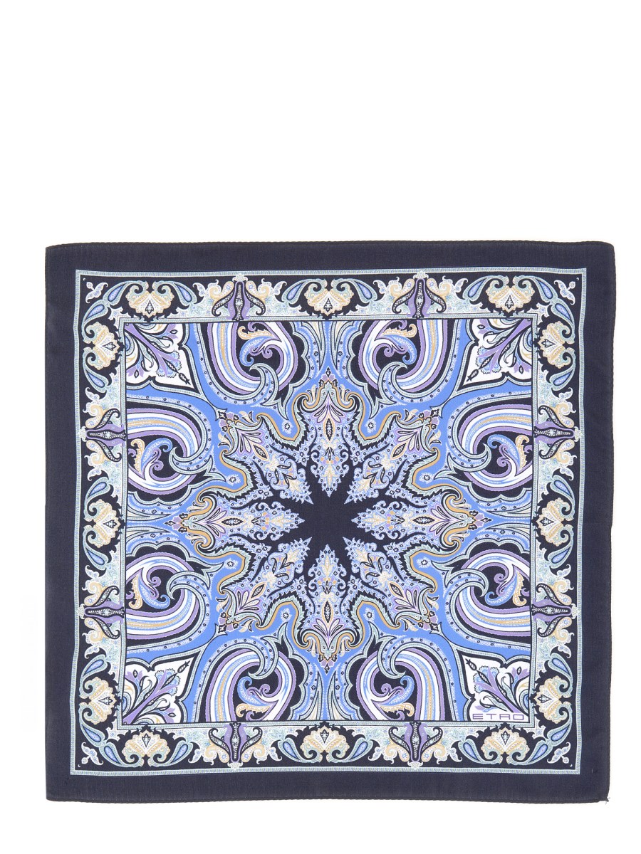 FAZZOLETTO DA TASCHINO IN SETA PAISLEY