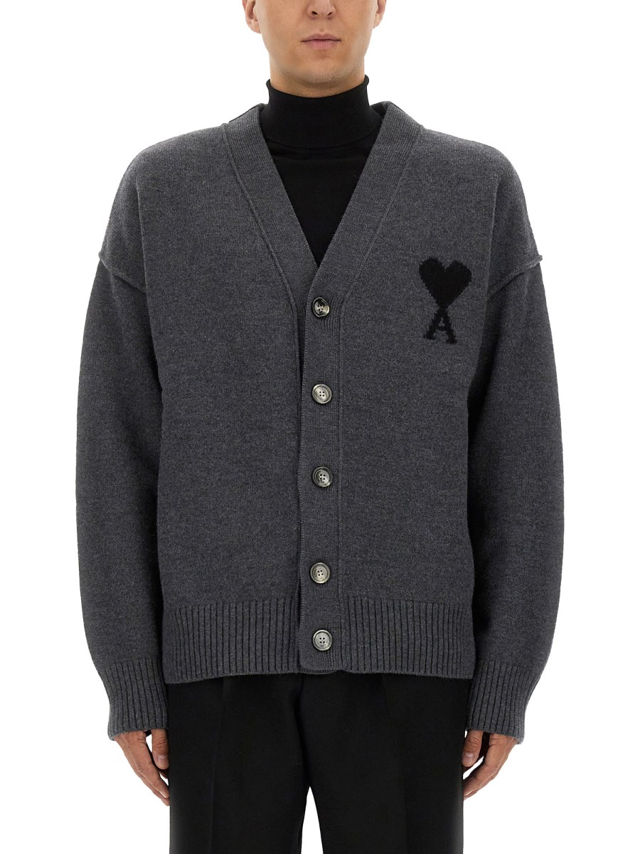 CARDIGAN CON LOGO A INTARSIO