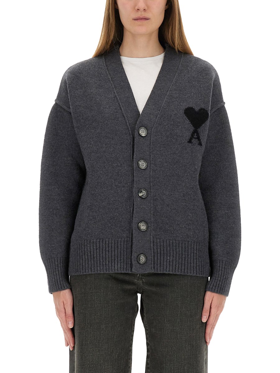 CARDIGAN CON LOGO A INTARSIO