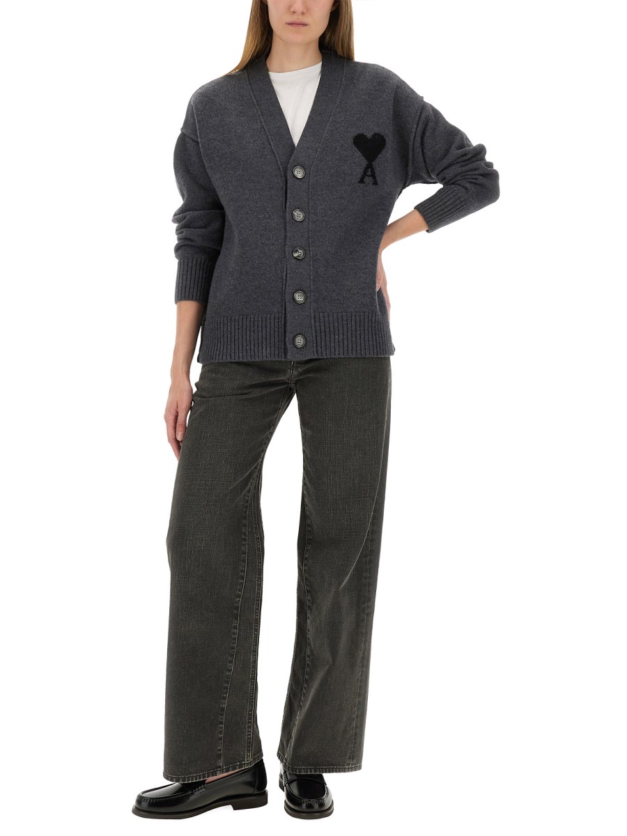 CARDIGAN CON LOGO A INTARSIO