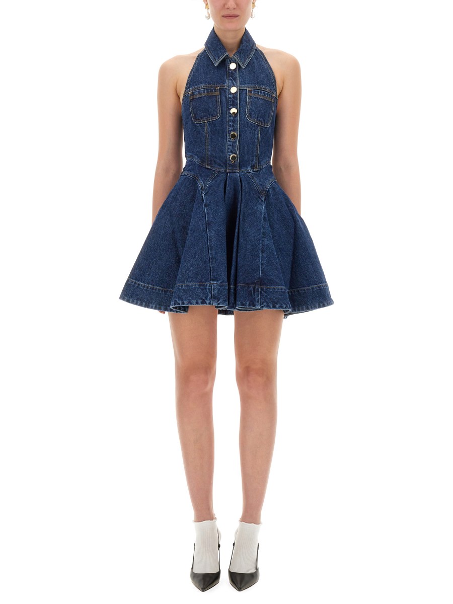 MINI ABITO SVASATO IN DENIM