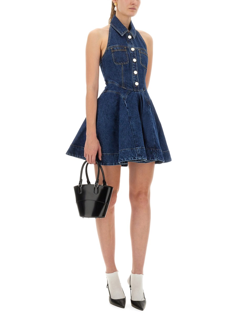 MINI ABITO SVASATO IN DENIM