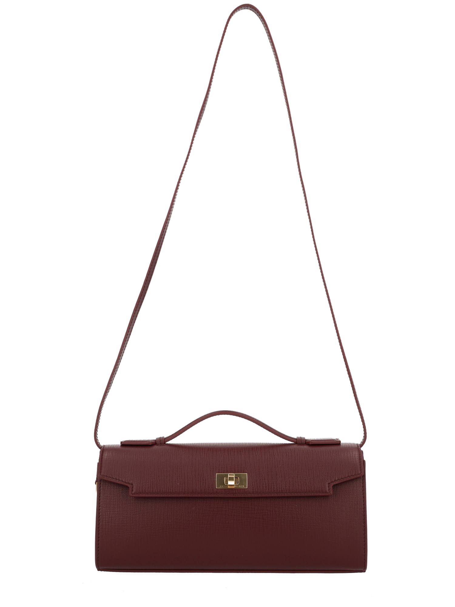 Anya Hindmarch Bordeaux Cowhide Clutch In Burgundy