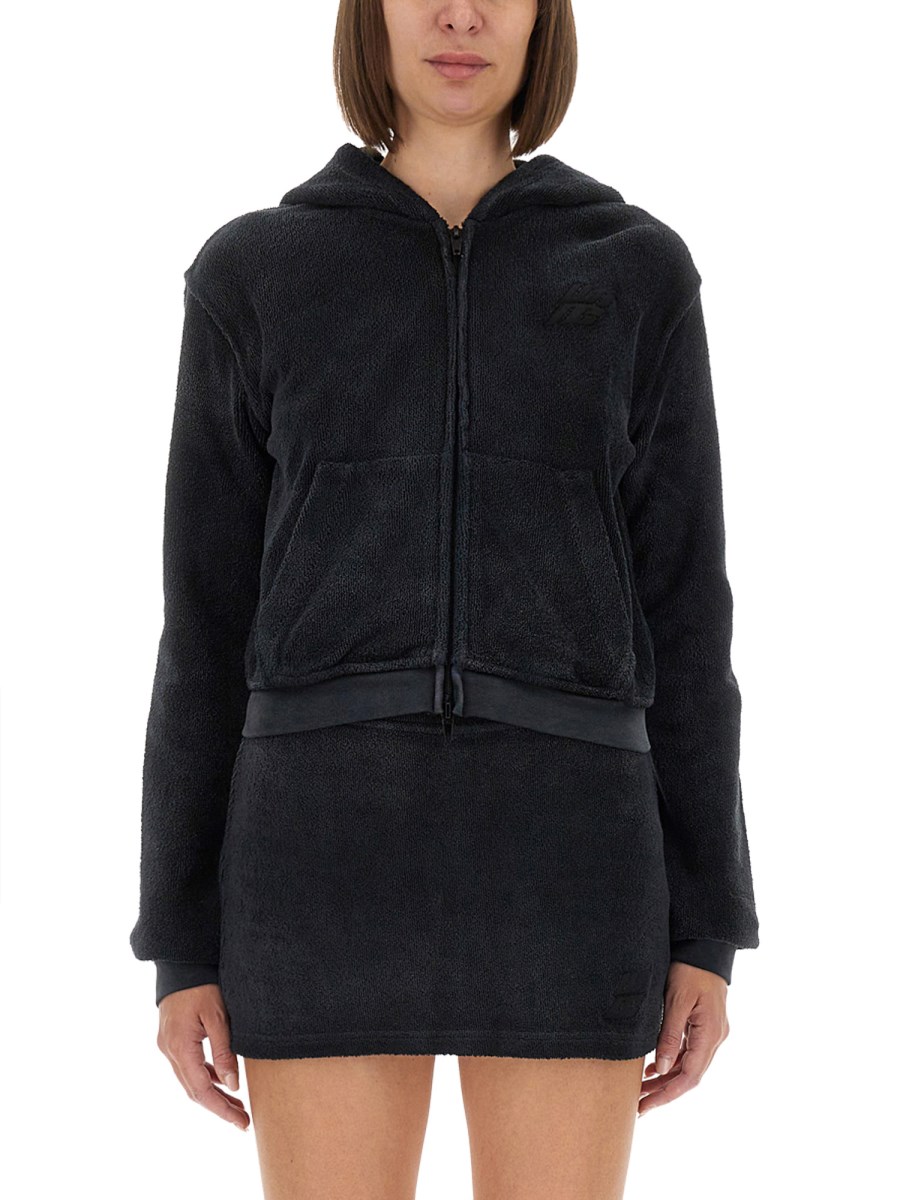 FELPA IN SPUGNA DI COTONE CON ZIP