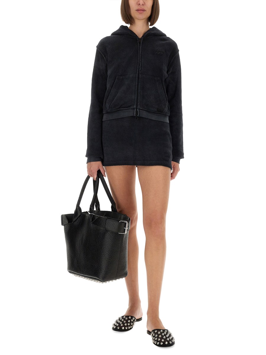 FELPA IN SPUGNA DI COTONE CON ZIP