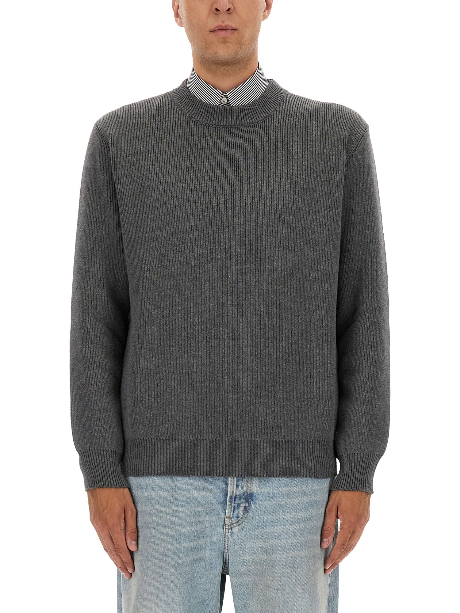Golden Goose Sweater With Writing On The Back In Gray