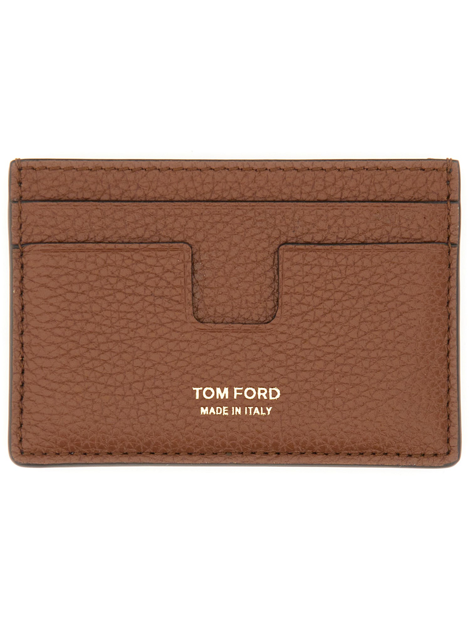 Tom Ford T Line Classic Card Holder In Brown