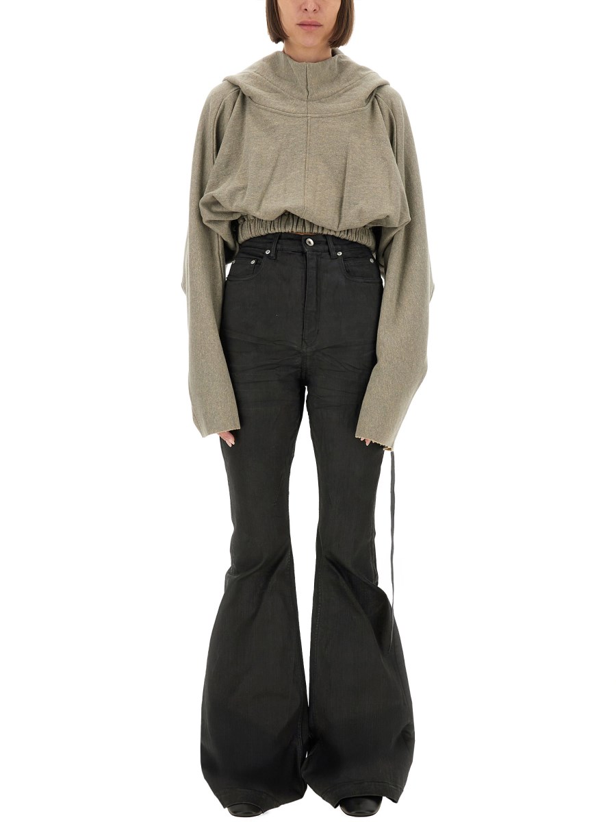 FELPA CROPPED HOODED TUNIC