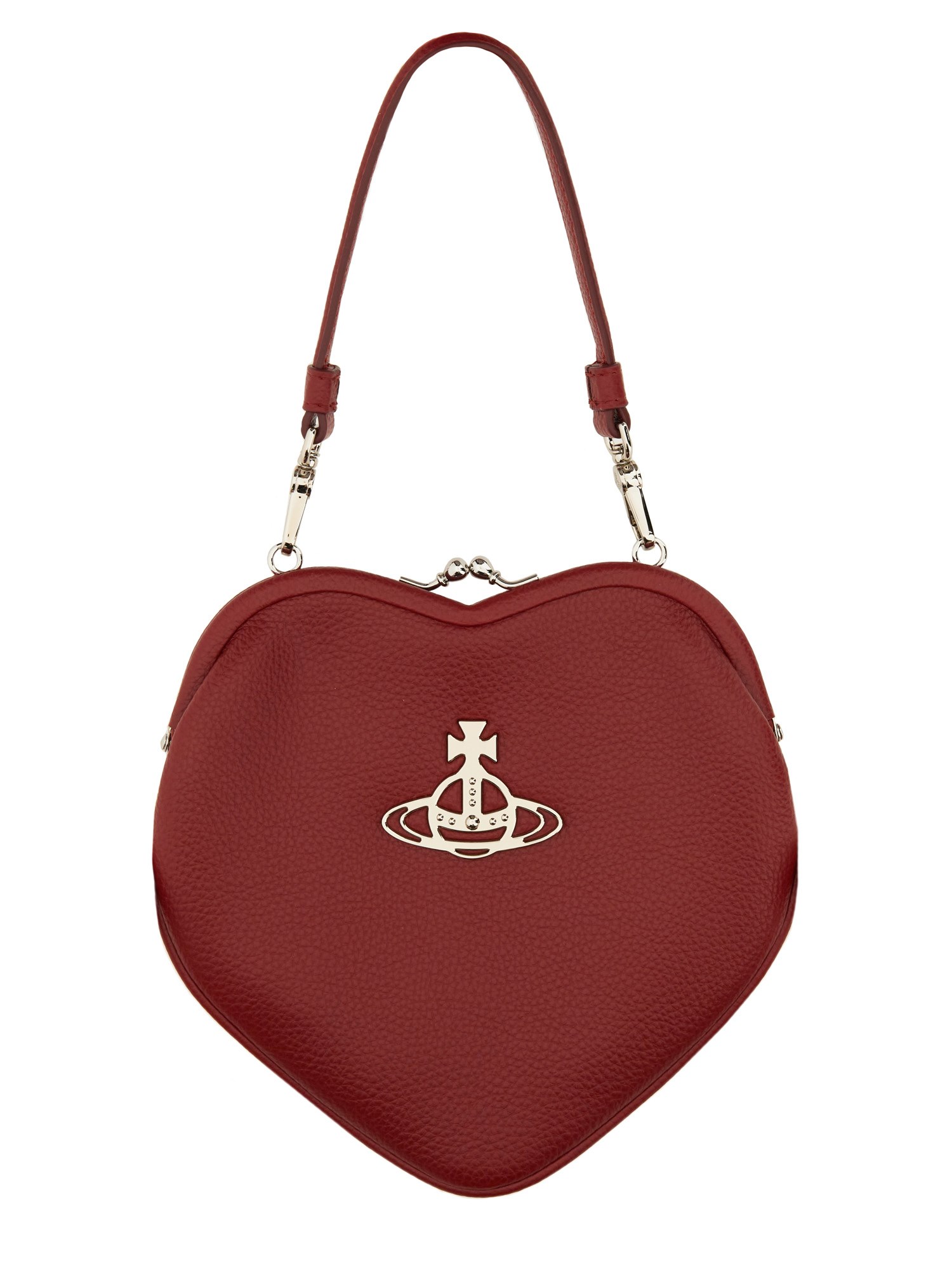 Vivienne Westwood "belle" Heart Frame Bag In Red