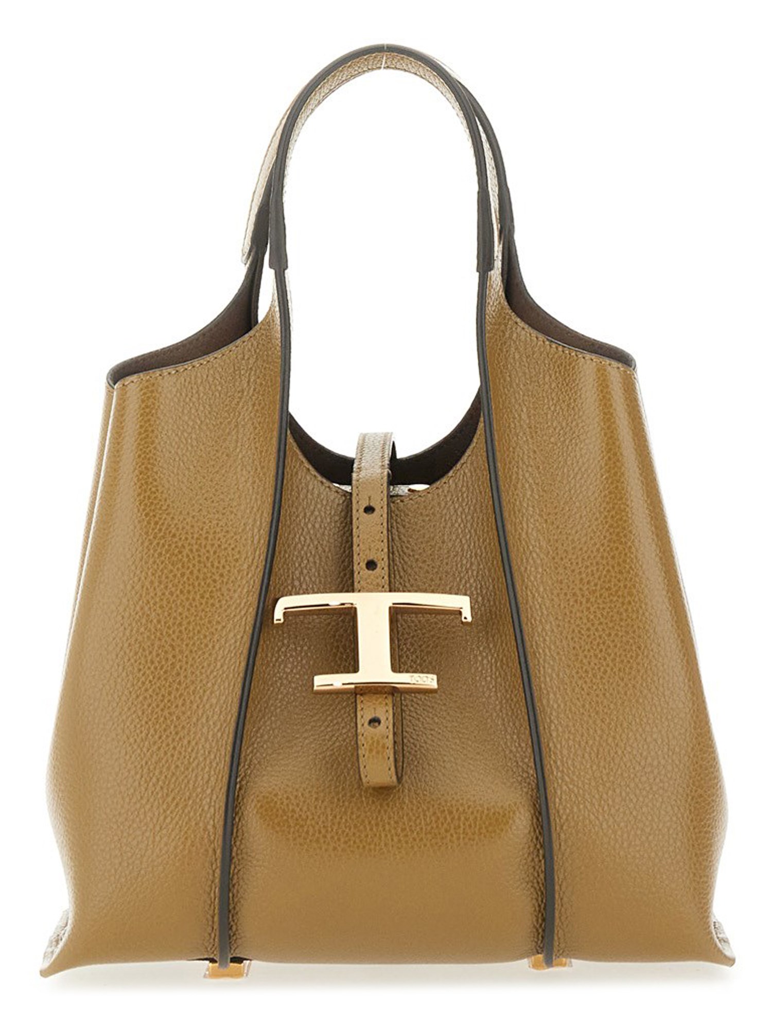 Tod's "t Timeless" Mini Shopping Bag In Sand
