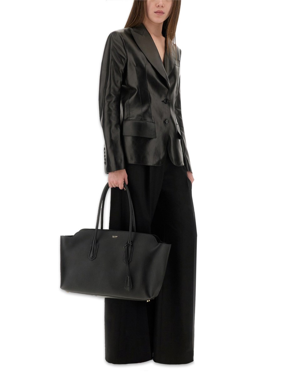 GIACCA IN PELLE CON REVERS A LANCIA