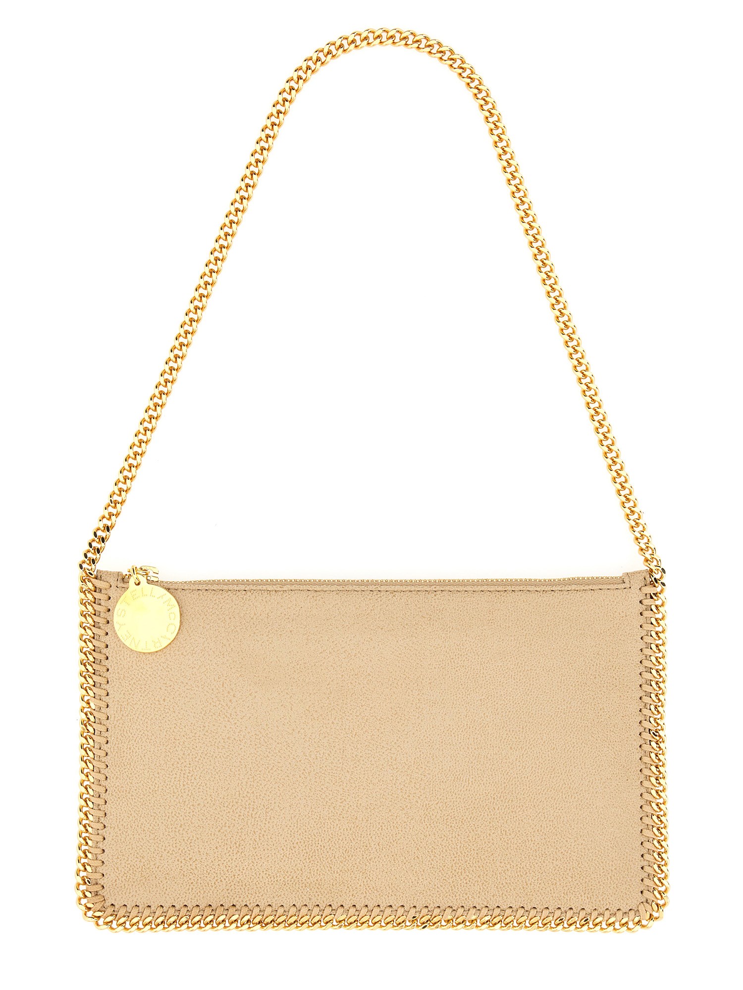 Stella Mccartney "falabella" Clutch Shoulder Bag In Sand