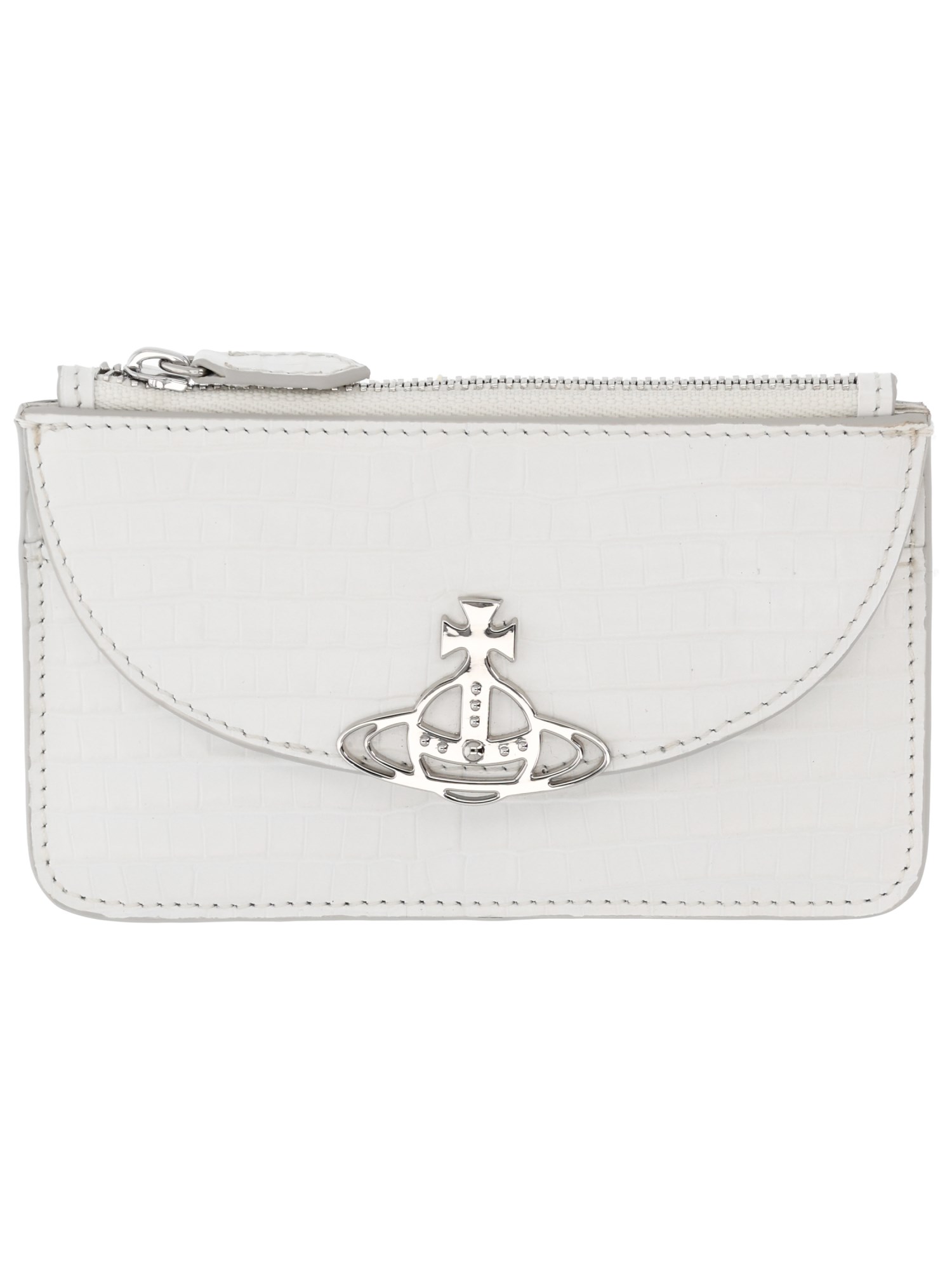 Vivienne Westwood Leather Card Holder In White
