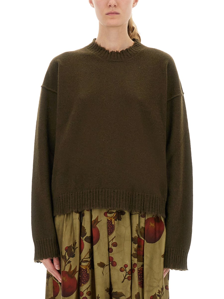 MAGLIA IN CASHMERE CON FRANGE