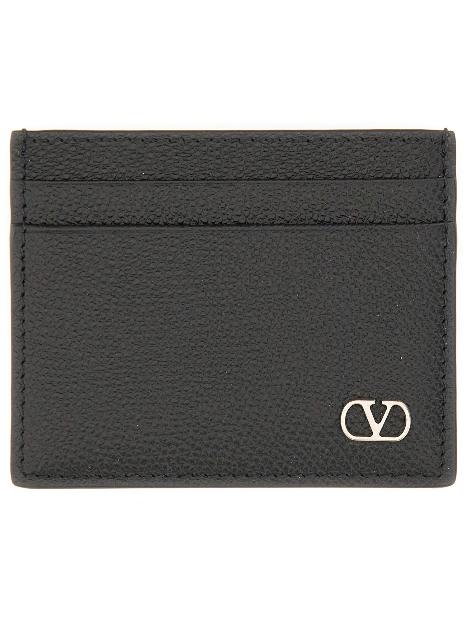 Valentino Garavani "vlogo Signature" Card Holder In Black