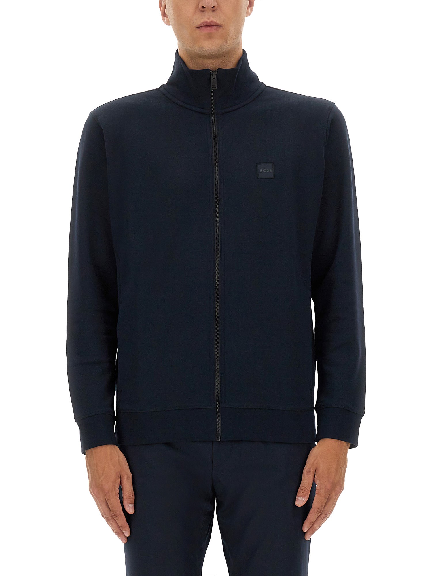 Hugo Boss Boss Zip Sweatshirt In Blue