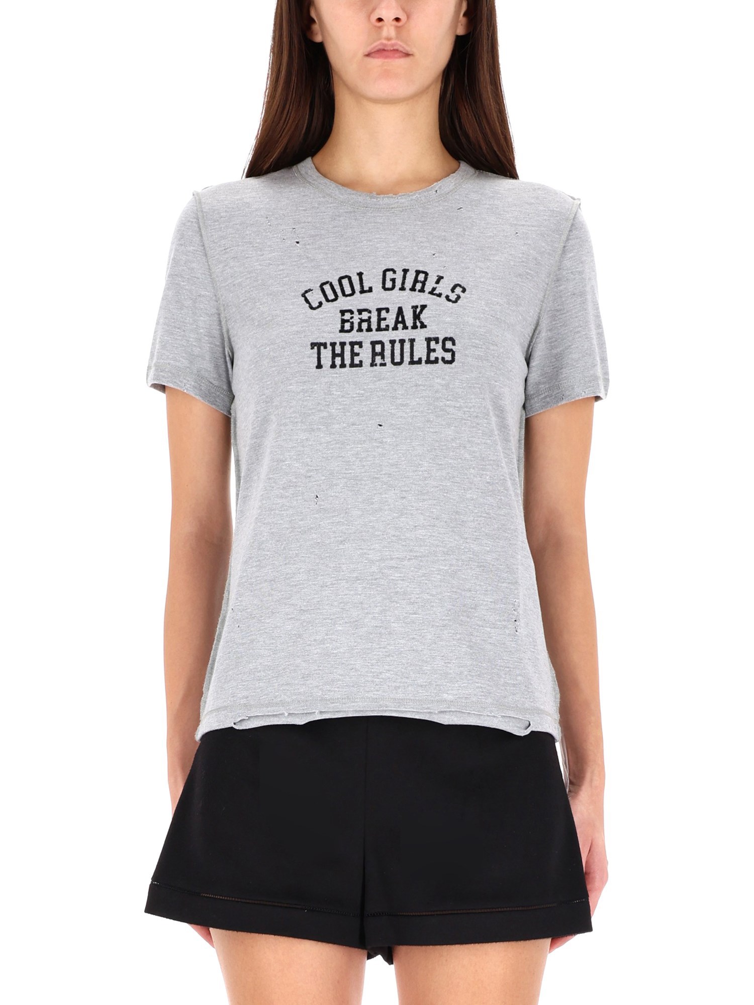 Dolce & Gabbana T-shirt With Print In Gray