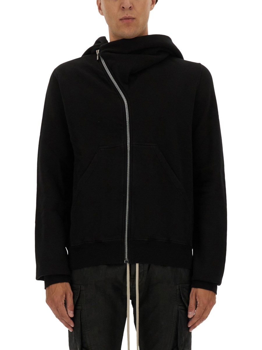 FELPA CON ZIP ASIMMETRICA