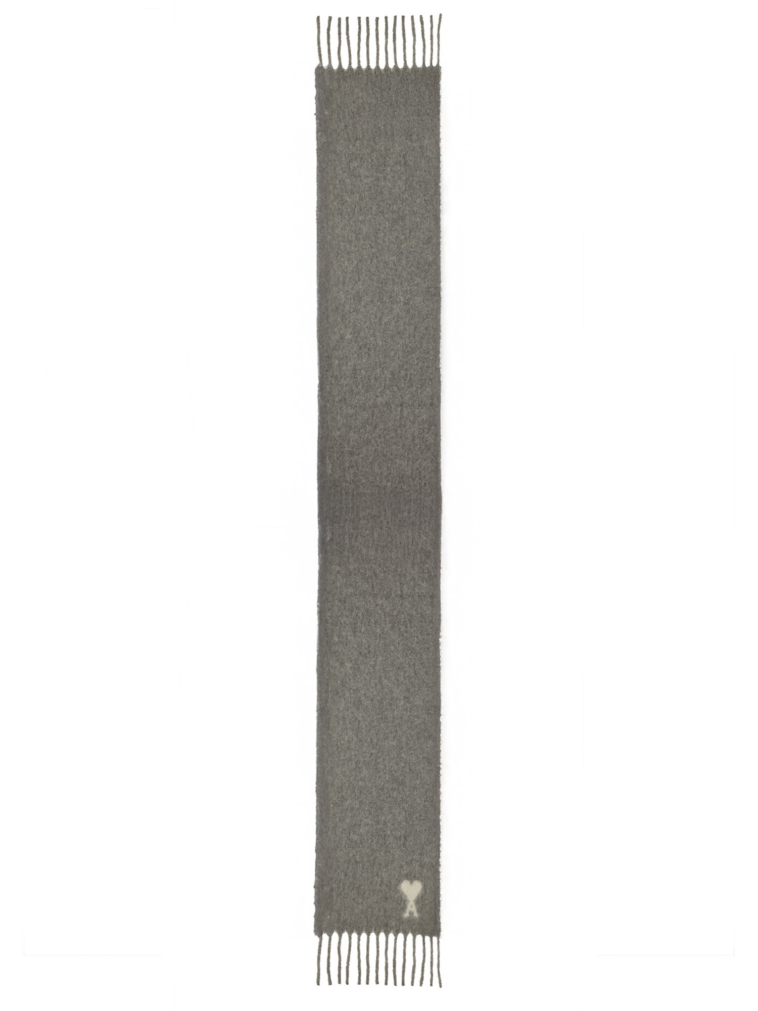 Ami Alexandre Mattiussi "ami De Coeur" Scarf In Gray