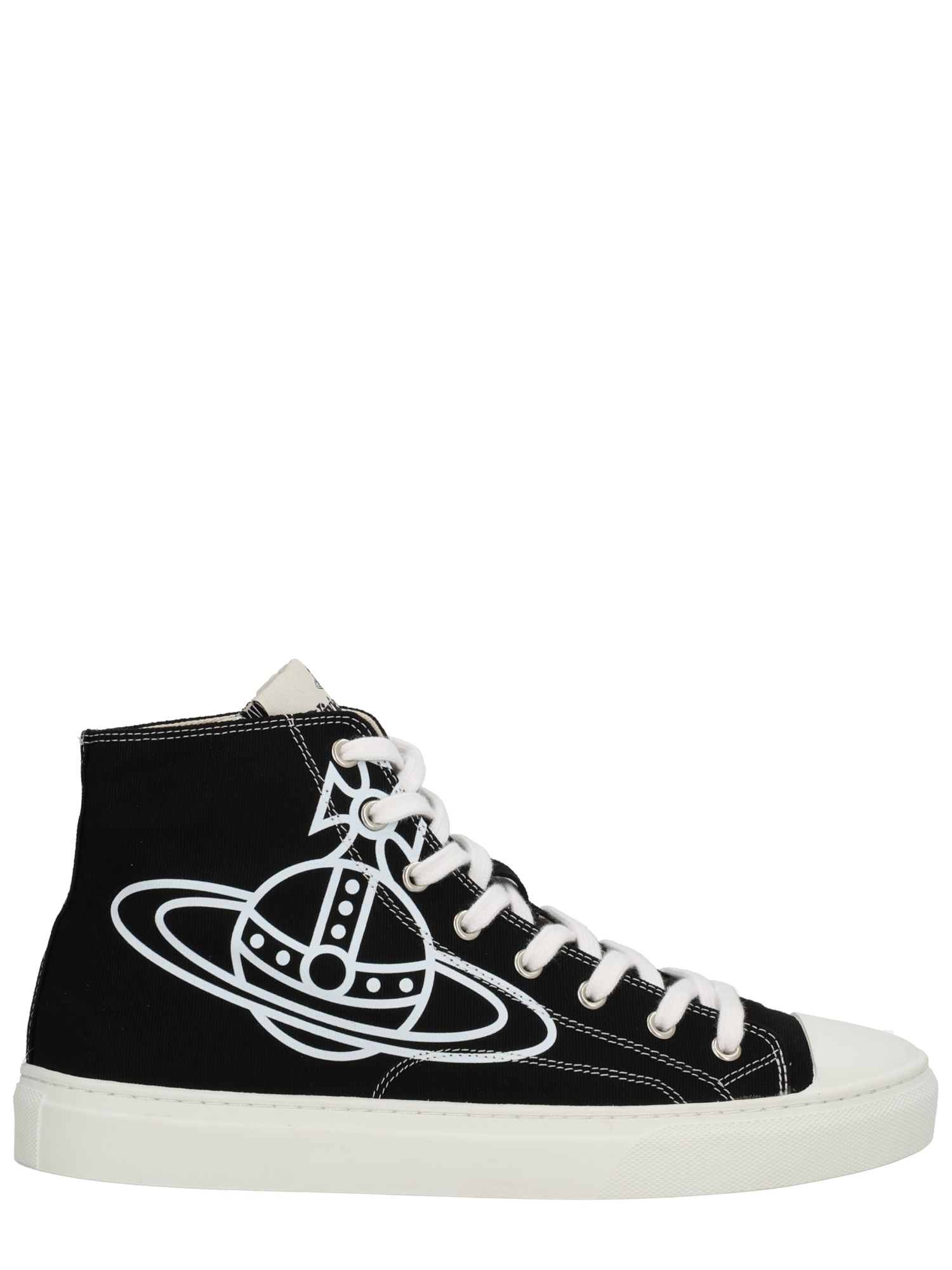 Vivienne Westwood High Top Canvas Plimsoll Cotton Canvas Black 11-45 Men