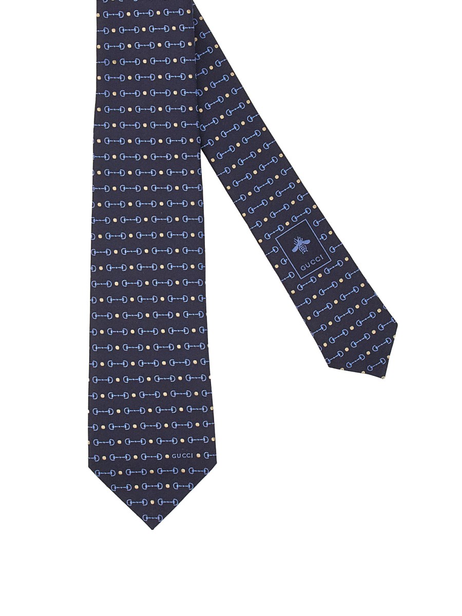 CRAVATTA IN SETA JACQUARD CON MORSETTI