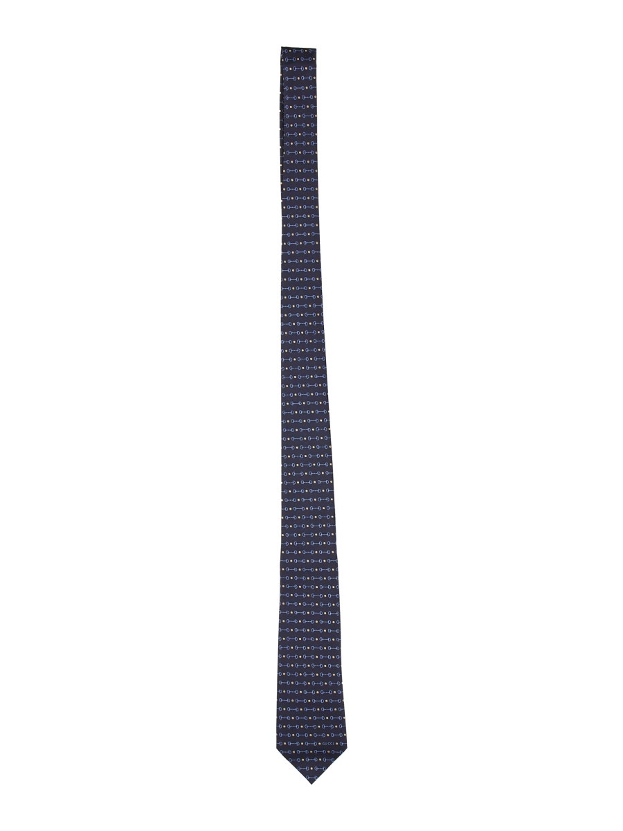 CRAVATTA IN SETA JACQUARD CON MORSETTI