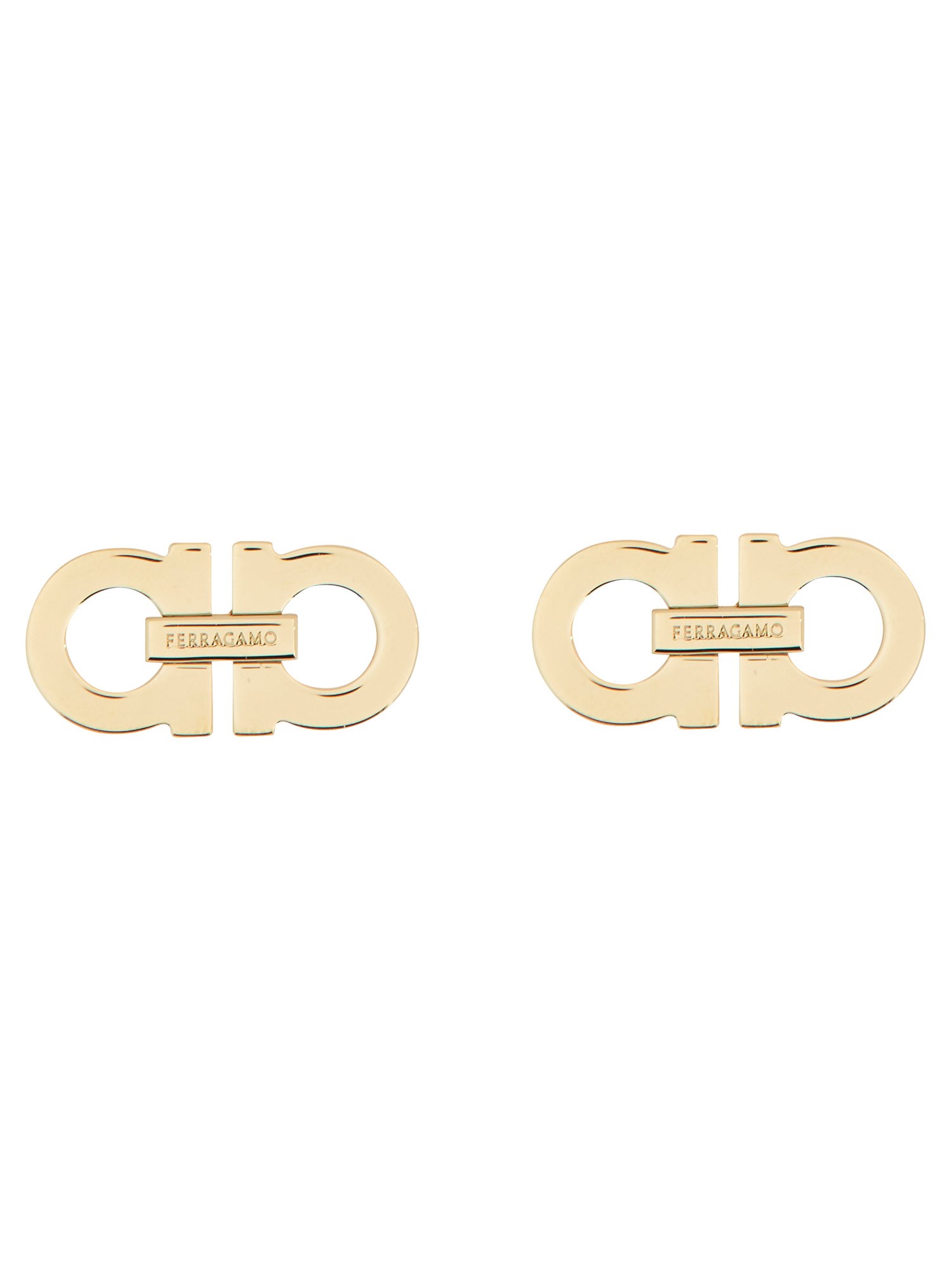 Ferragamo 2 Hooks Earrings Gold-tone Finish In Gold