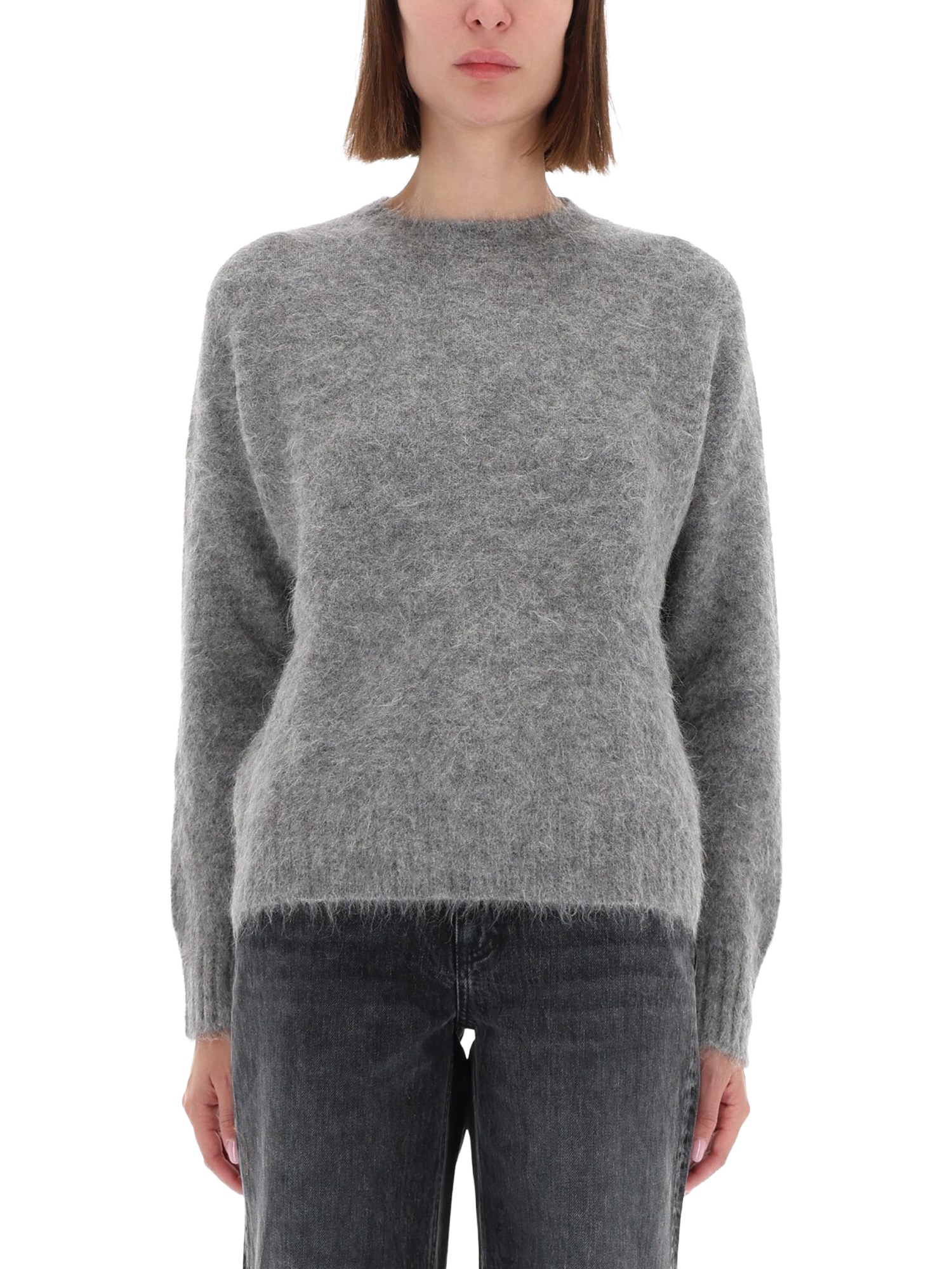 Amish Wool Blend Sweater In Gray