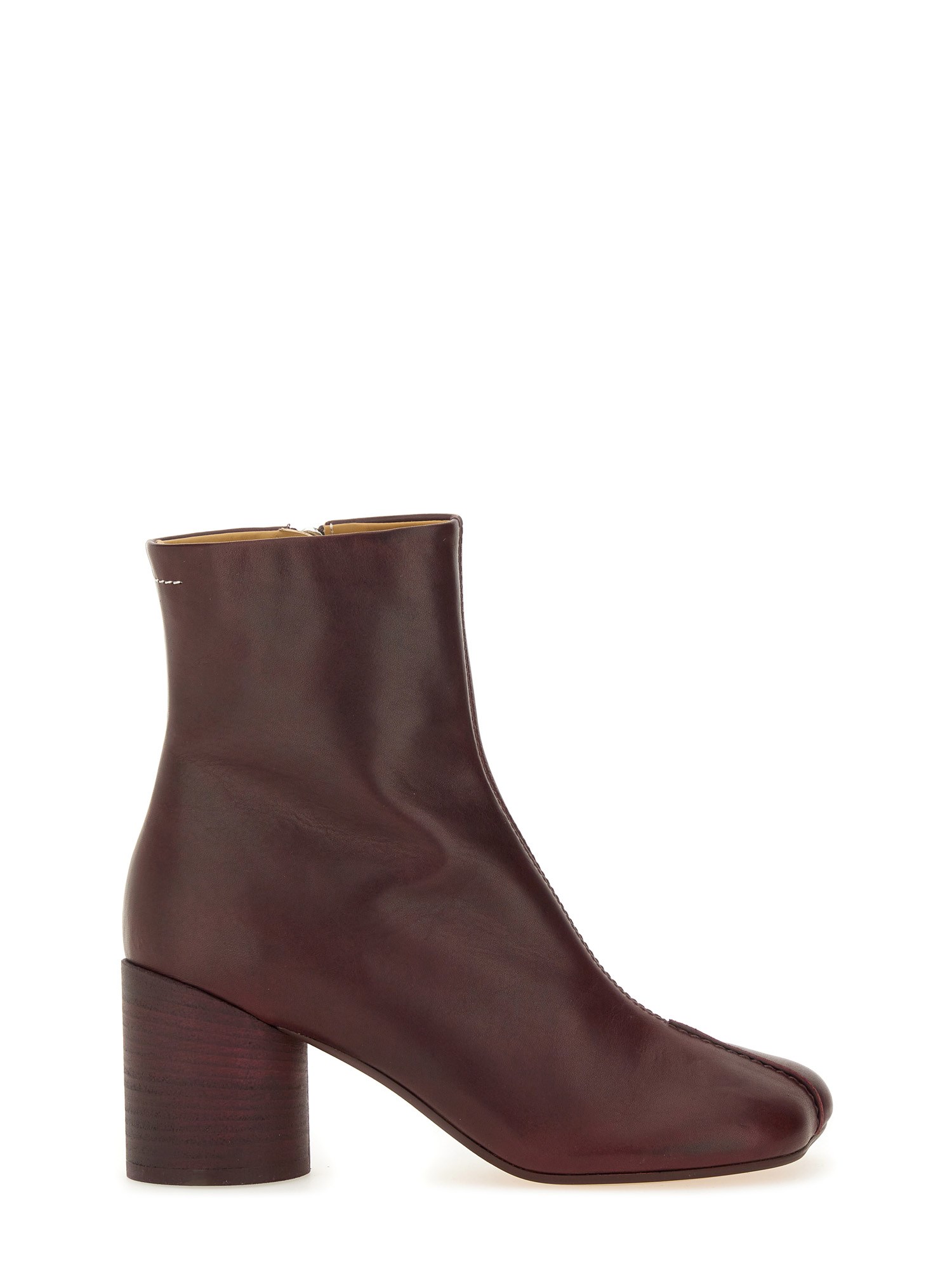 Mm6 Maison Margiela Ankle Boots In Burgundy