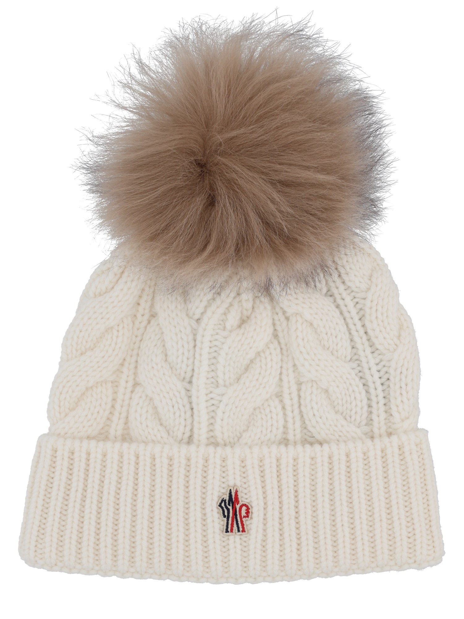 Moncler Beanie With Pom-pom In White
